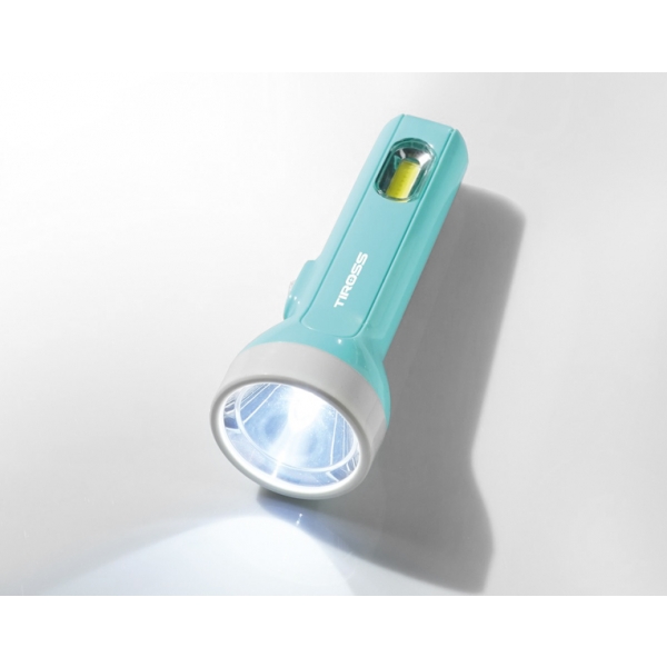Ruční svítilna TS-2206 1-LED 70lm+1-LED COB 80lm 2xAA,zelená