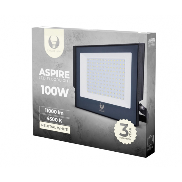 ASPIRE LED světlomet 100W 4500K 11000lm 230V věčné světlo