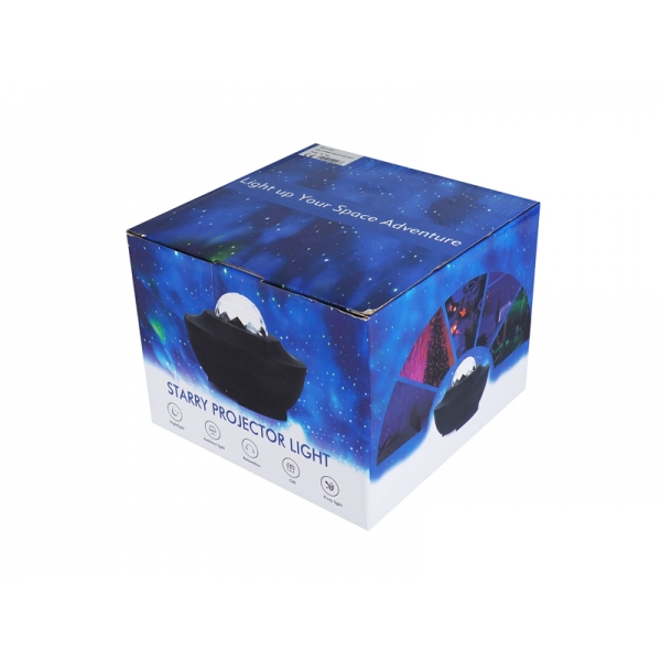 Koule, RGB LED projektor s bluetooth, vestavěný reproduktor, zvukový senzor, dálkové ovládání.