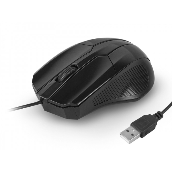 Počítačová myš LTC, drátová, černá.