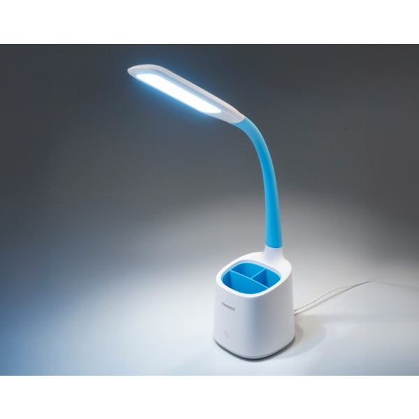 LED stolní lampa TS-1809 modrá s kufříkem na nářadí 6W 350 lm, 3000K/4000K/6000K