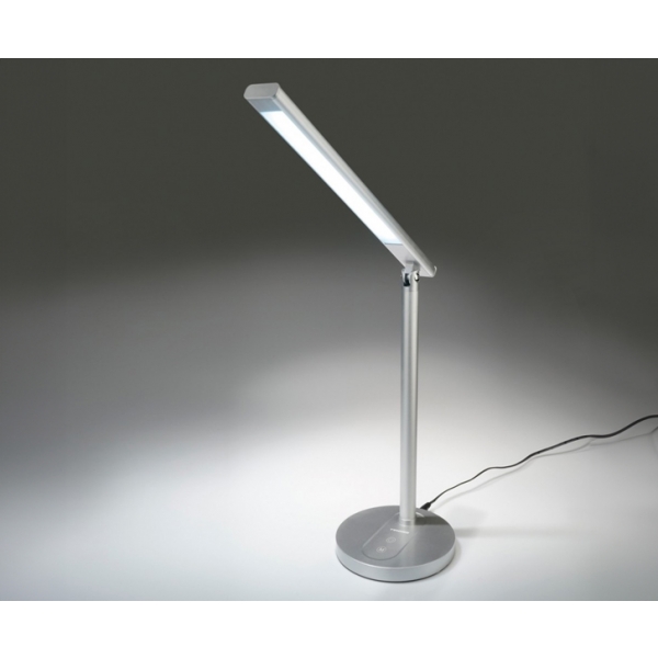 Moderní stolní lampa stříbrná LED TS-1811 7W 400lm, 3000k/4000k/6000k