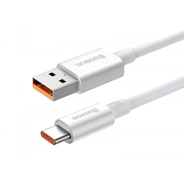 Kabel Baseus Superior USB -USB-C 2m 66W bílý