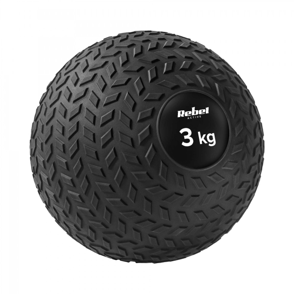 Malý medicinbal na rehabilitační cvičení Slam Ball 23cm 3kg, REBEL ACTIVE