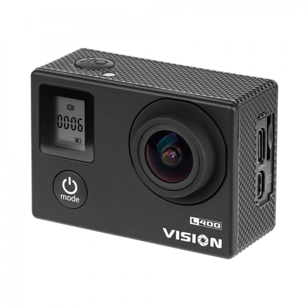 Sportovní kamera Kruger&Matz Vision L400 má kompaktní rozměry 60 x 41 x 32 mm.