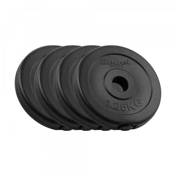 Sada bitumenových závaží 4x1,25kg, otvor 31mm, klasická deska, REBEL ACTIVE