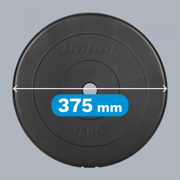 Sada bitumenových závaží 2x15kg, otvor 31mm, klasická deska, REBEL ACTIVE