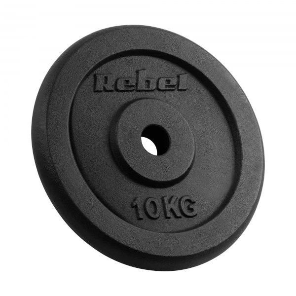 Sada litinových závaží 2x10kg, otvor 31mm, klasická deska, REBEL ACTIVE