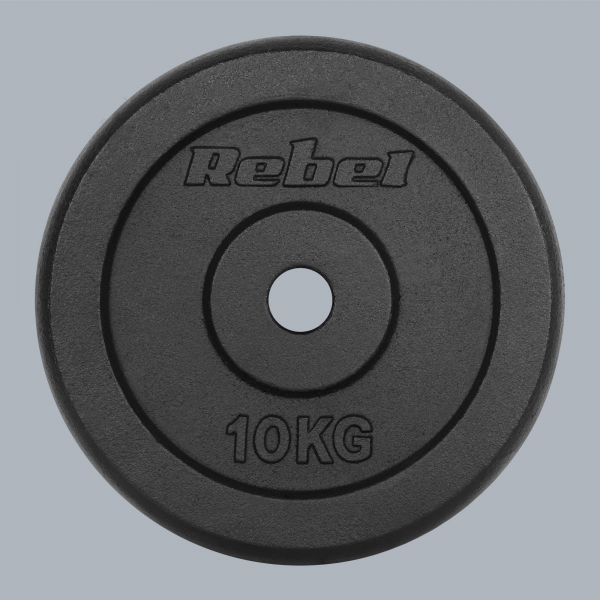 Sada litinových závaží 2x10kg, otvor 31mm, klasická deska, REBEL ACTIVE