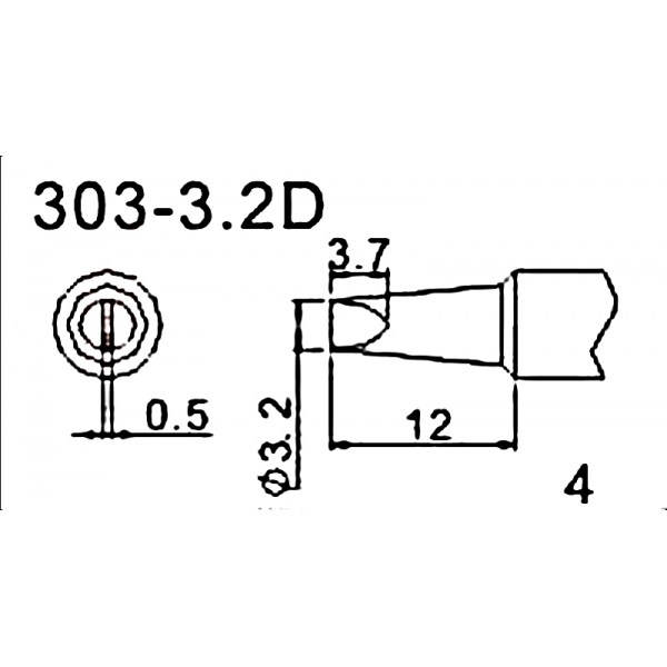 Hrot Q305-3,2D RoHS s čidlem pro QUICK303D