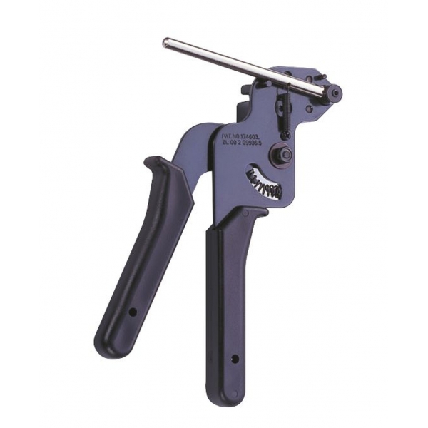 Krimpovací kleště - pistole OPT LY600F na kovové stahovací pásky 4,5-12 mm