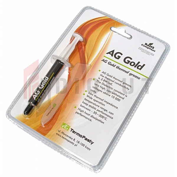 AG Gold Termální pasta 2.8W/mk 3g + špachtle