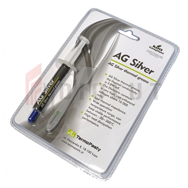 AG Silver Termální pasta 3g >3.8W/mk 3g + špachtle