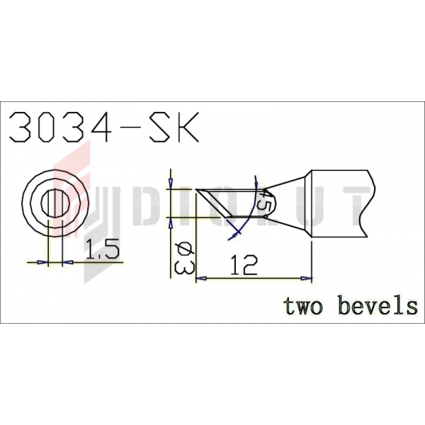 Hrot Q305-SK hrana 3mm s teplotním čidlem pro QUICK303D